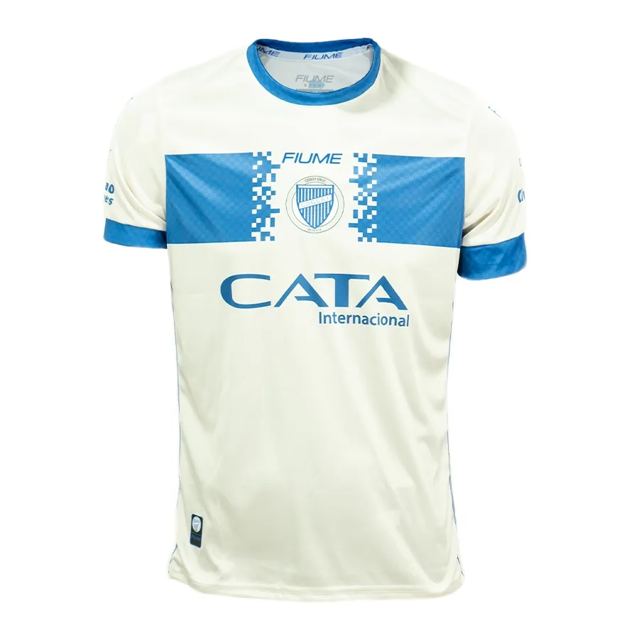 Imagen 0 de 6 de Camiseta Fiume Sport Alternativa Godoy Cruz 23-HUESO/AZUL