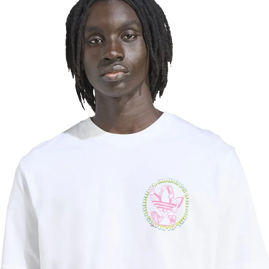 Imagen 2 de 4 de Remera adidas originals Graphic Trifolio Series-BLANCO