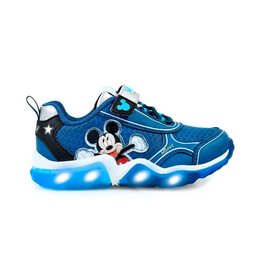 Imagen 0 de 6 de Zapatillas Footy Mickey Con Luz-AZUL/BLANCO