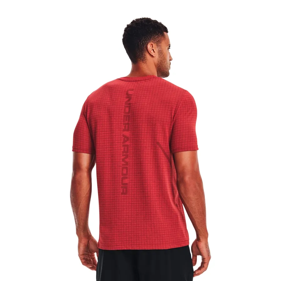 Imagen 2 de 4 de Remera Under Armour Seamless Grid-ROJO