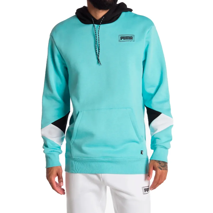 Imagen 1 de 3 de Buzo Puma Rebel-VERDE AGUA/NEGRO/BLANCO