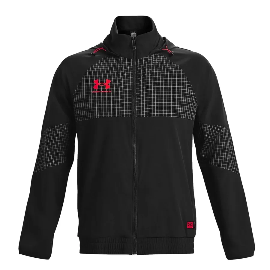 Imagen 0 de 5 de Campera Under Armour Accelerate Track-NEGRO/ROJO