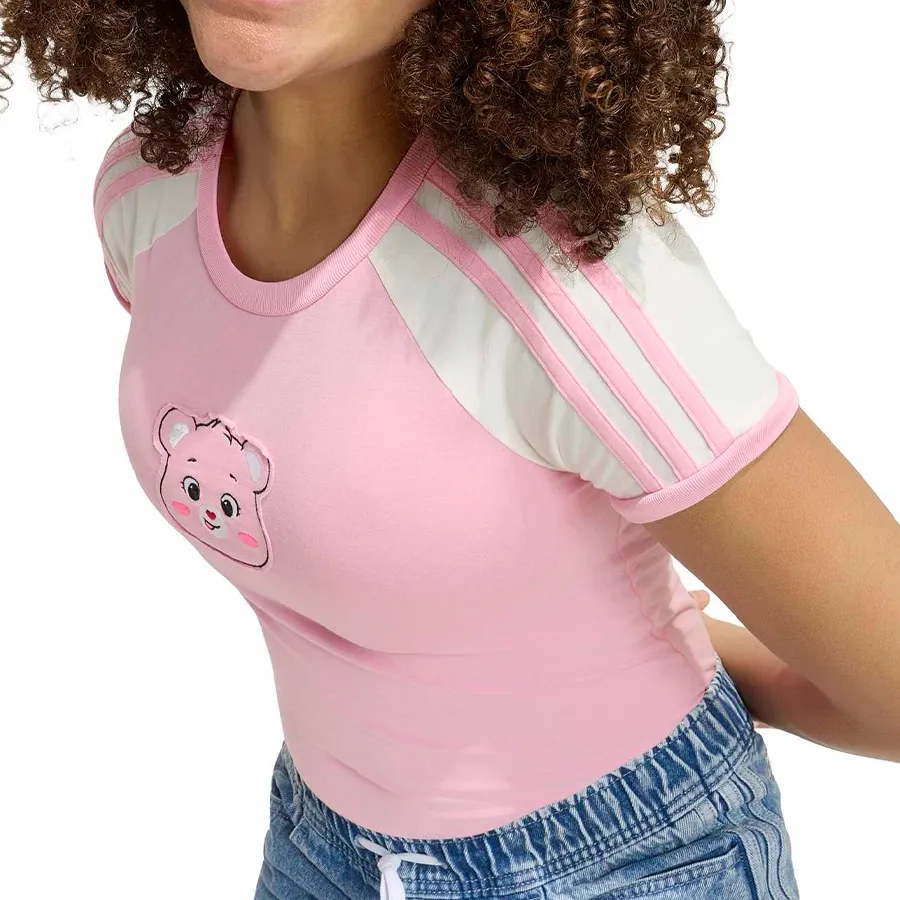 Imagen 3 de 5 de Remera adidas originals Slim Cali Tee-ROSA-BLANCO