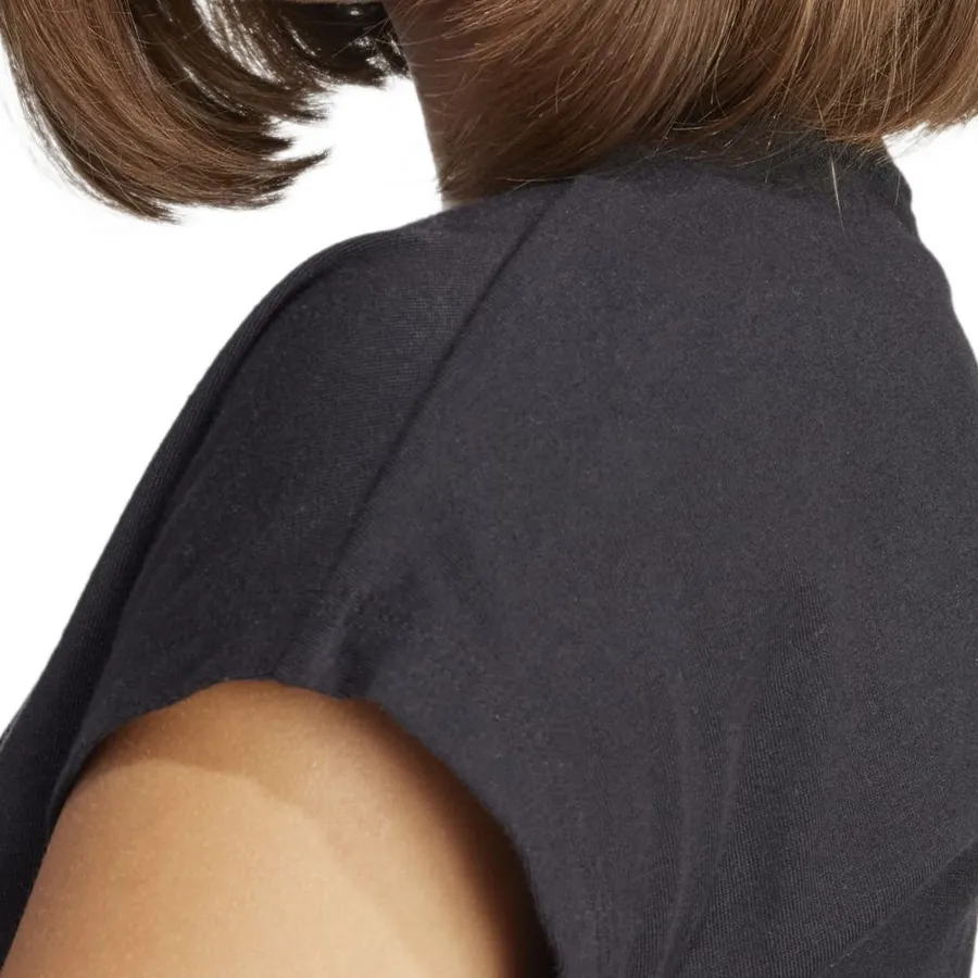 Imagen 4 de 5 de Remera adidas Essentials Linear-NEGRO