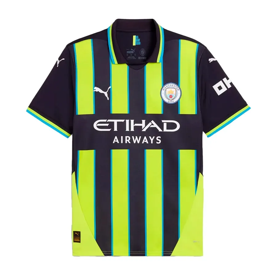 Imagen 3 de 5 de Camiseta Puma Manchester City-NEGRO/VERDE FLUOR