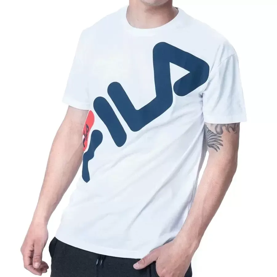 Imagen 1 de 3 de Remera Fila Logotype-BLANCO/MARINO/ROJO