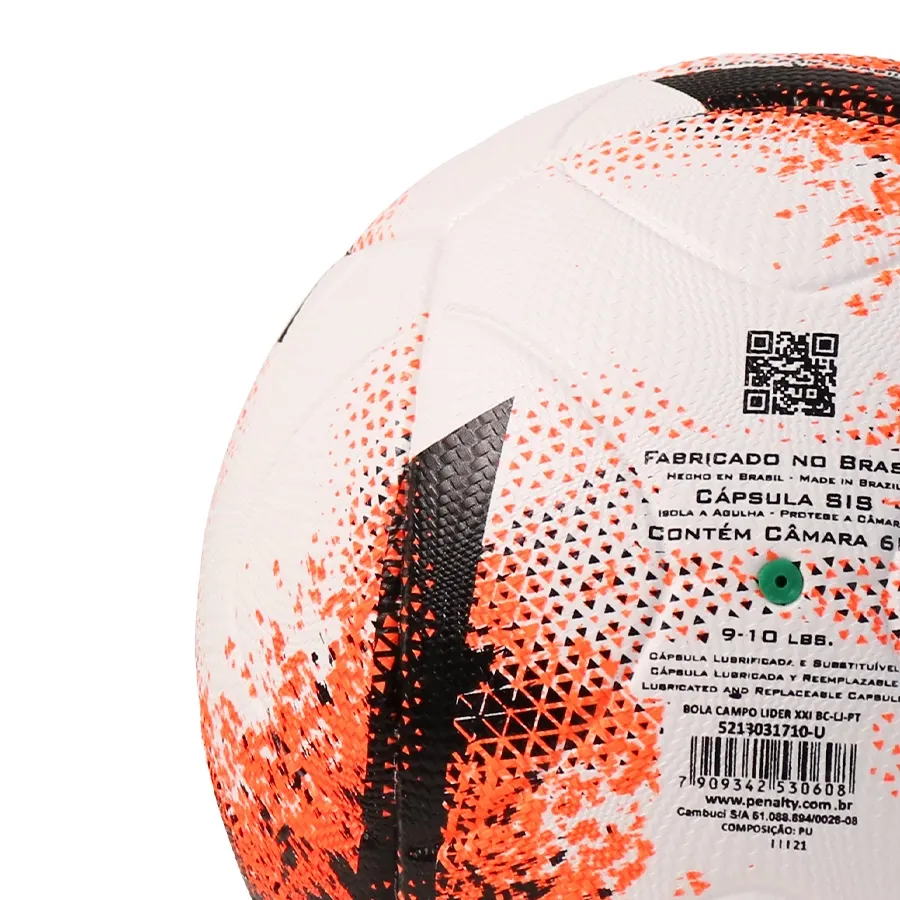 Imagen 2 de 3 de Pelota Penalty Campo Lider XXI-BLANCO/NEGRO/NARANJA