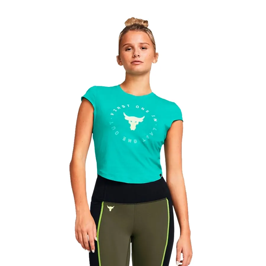 Imagen 0 de 4 de Remera Under Armour Project Rock Night Shift-VERDE AGUA