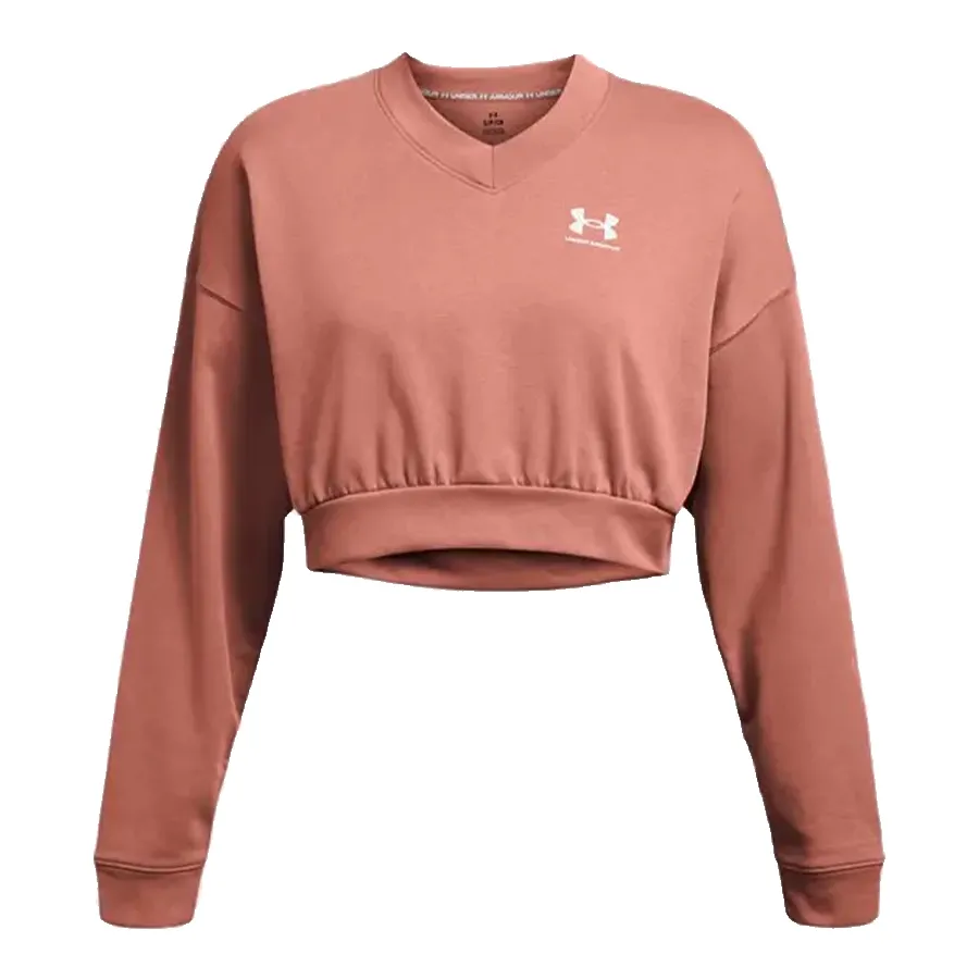 Imagen 2 de 3 de Buzo Under Armour Rival Terry Crop-SALMON