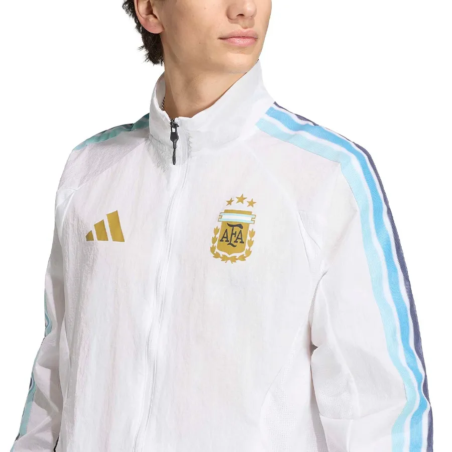 Imagen 3 de 5 de Campera adidas Anthem Seleccion Argentina Afa-BLANCO/CELESTE/MARINO