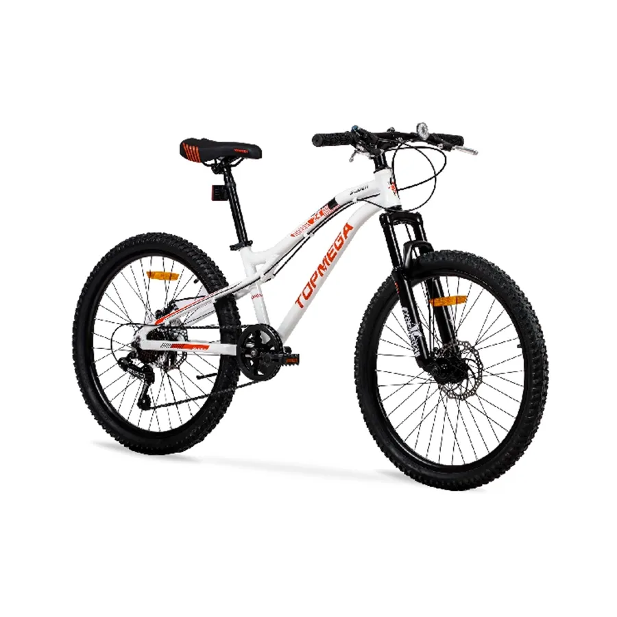 Imagen 1 de 7 de TopMega Mountain Bike Slider R24 7vel-BLANCO/NARANJA