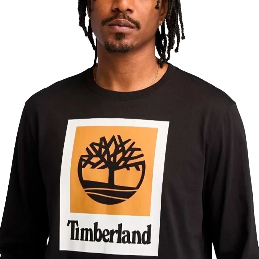 Imagen 3 de 4 de Remera Timberland Stack Logo-NEGRO/MARRON