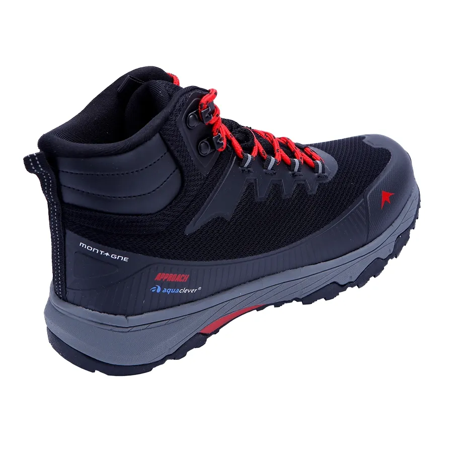 Imagen 2 de 5 de Zapatillas Montagne Bota Trekking Approach-NEGRO/ROJO