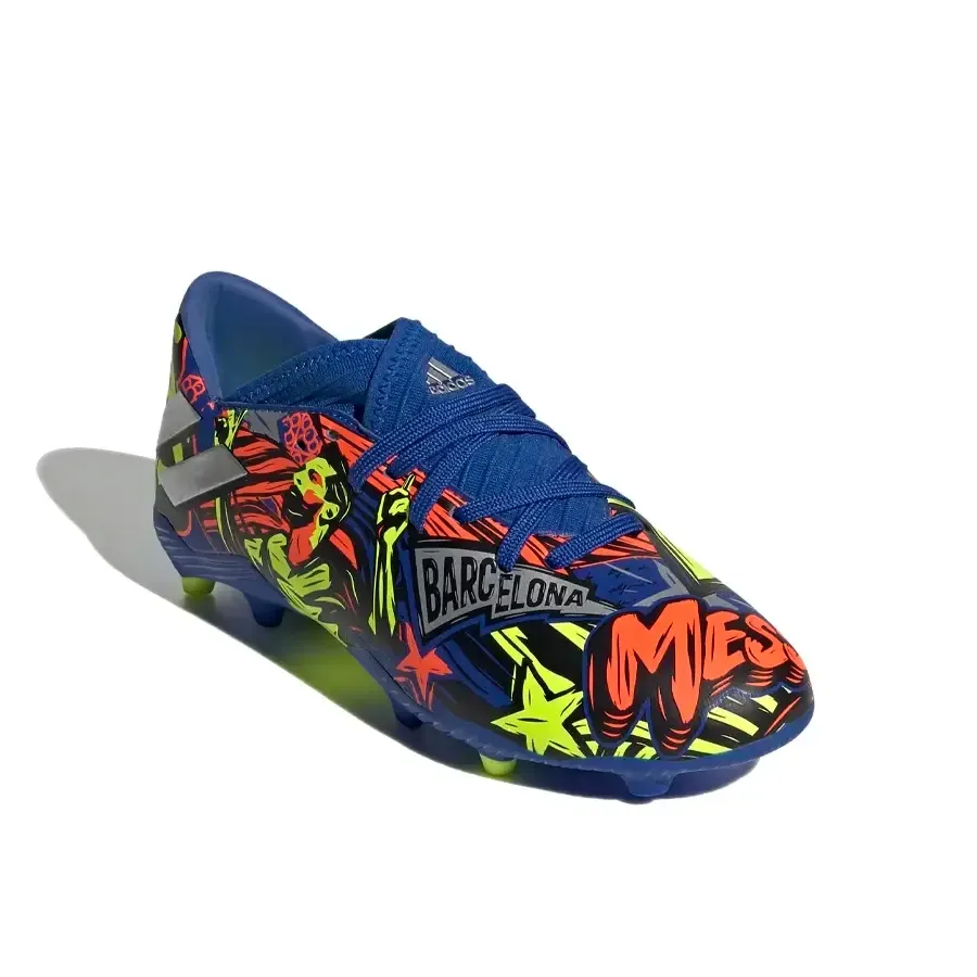 Imagen 1 de 6 de Botines adidas Nemeziz Messi 19.3 Terreno Firme-AZUL/NARANJA/AMARILLO