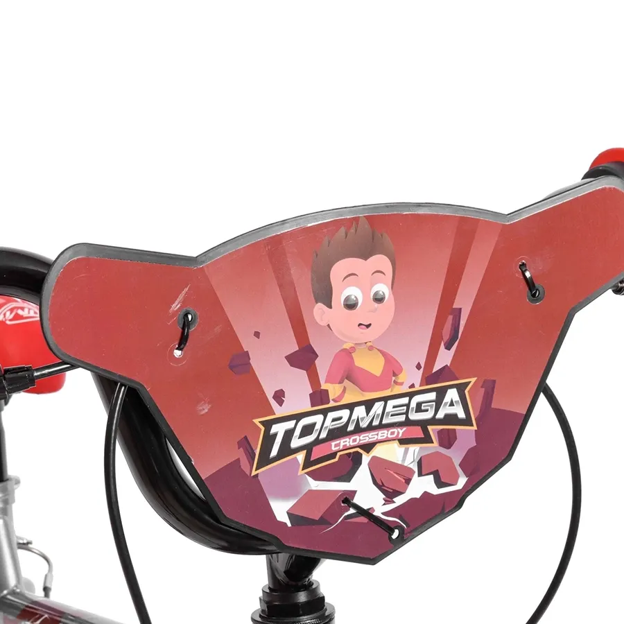 Imagen 2 de 7 de Bicicleta TopMega Crossboy R20 1vel-GRIS/ROJO