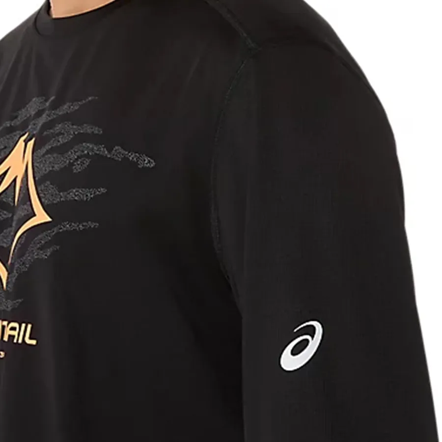 Imagen 3 de 4 de Remera Asics Fujitrail logo ss top-NEGRO