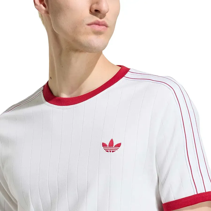 Imagen 3 de 5 de Remera adidas originals Drop Needle 3 Tiras-BLANCO/ROJO