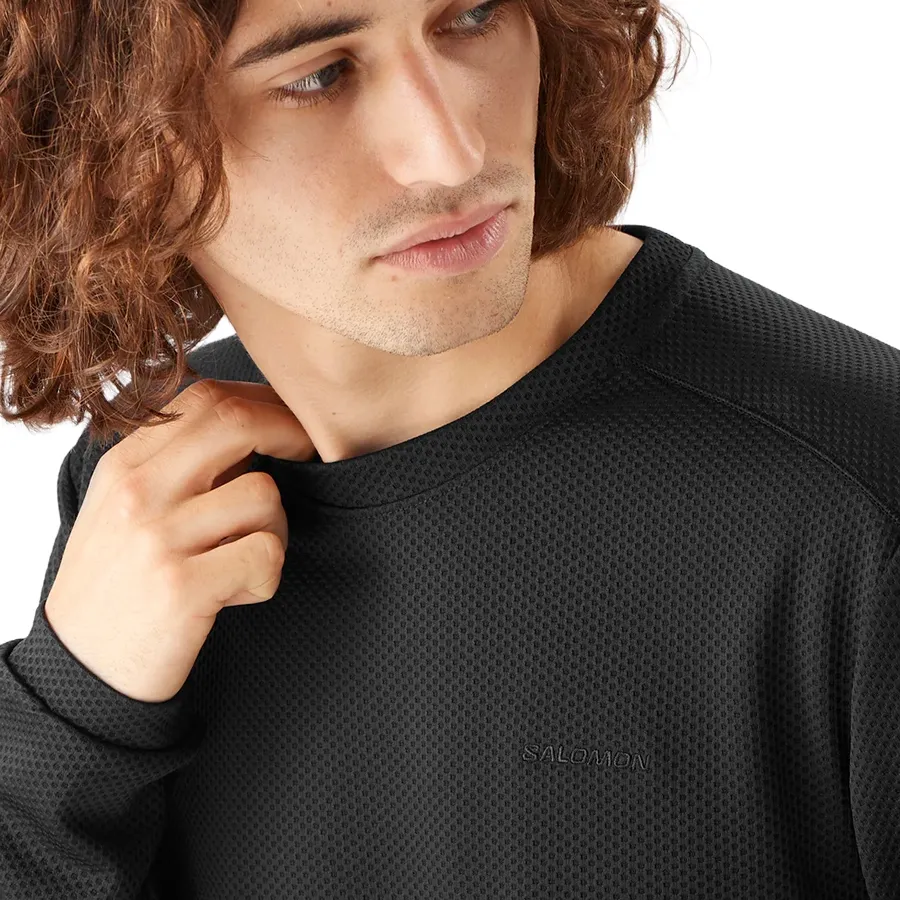 Imagen 3 de 8 de Buzo Salomon Motomesh Crewneck-NEGRO