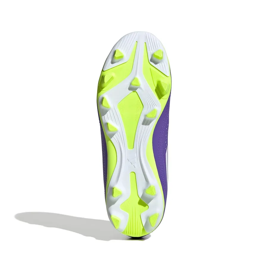 Imagen 4 de 7 de Botines adidas Deportivo III Fg J-MORADO/AMARILLO FLUOR