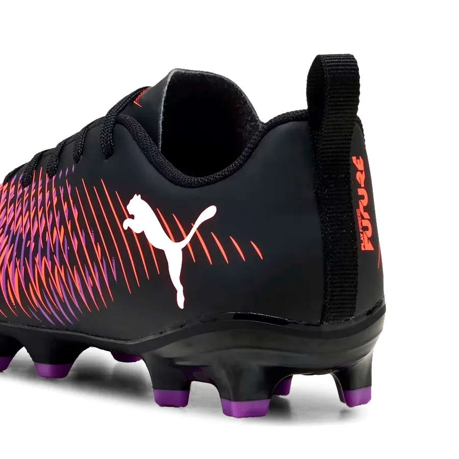 Imagen 5 de 6 de Botines Puma future 8 play Jr-NEGRO/NARANJA FLUOR/LILA