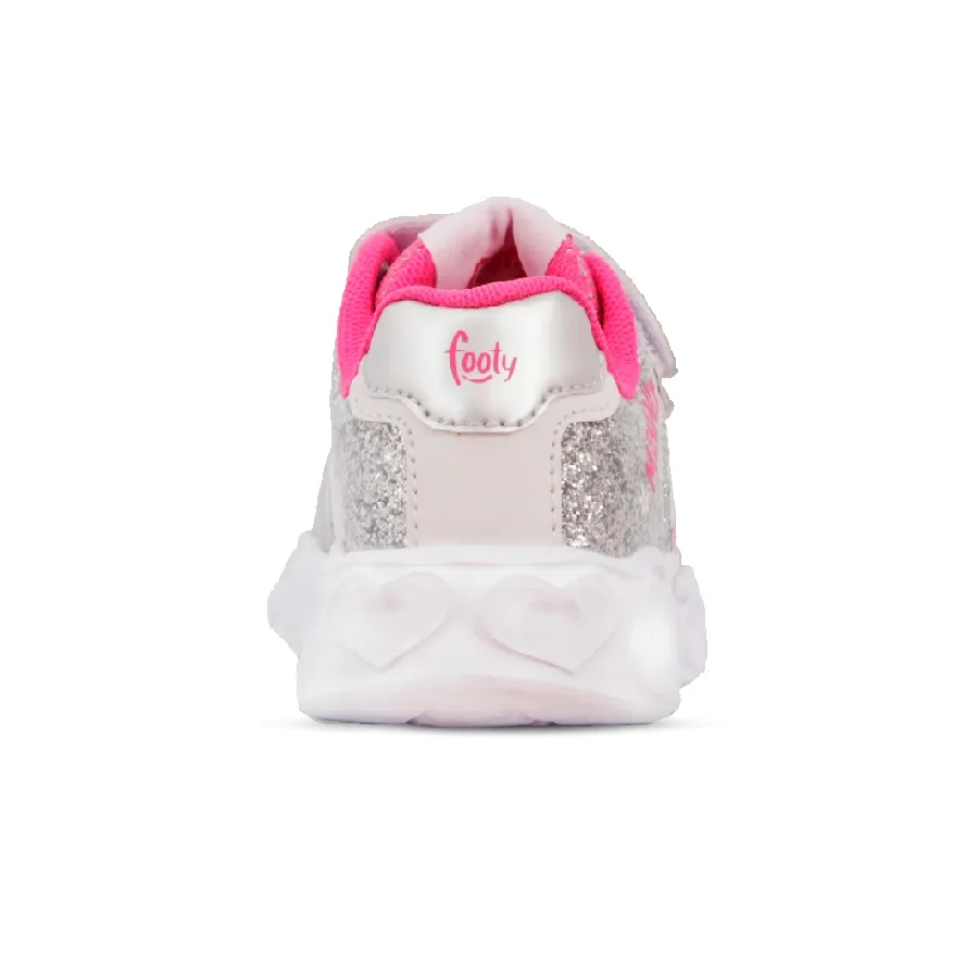 Imagen 2 de 3 de Zapatillas Footy Minnie Con Luz-PLATA/BLANCO/FUCSIA