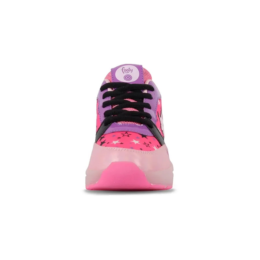 Imagen 2 de 3 de Zapatillas Footy Star Con Rueda-VIOLETA/ROSA/NEGRO