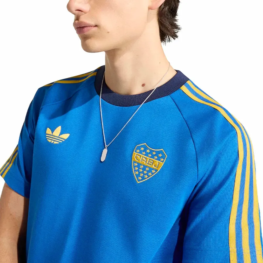 Imagen 3 de 5 de Remera adidas originals Boca Juniors-AZUL FRANCIA/AMARILLO