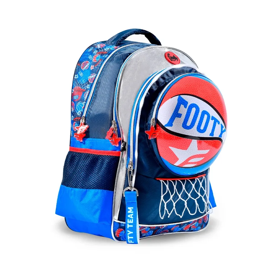 Imagen 1 de 2 de Mochila Footy Espalda 18" Basket-MARINO/AZUL/ROJO