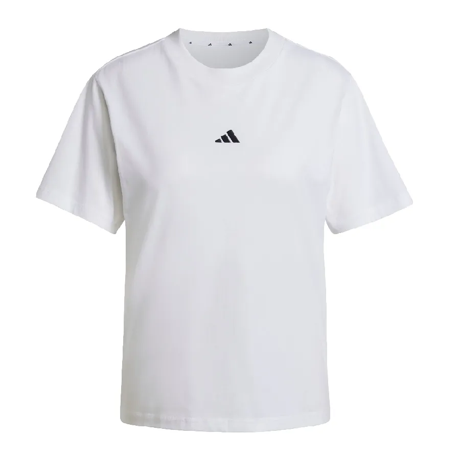 Imagen 2 de 5 de Remera adidas Essentials Logo Pequeño Algodón-BLANCO