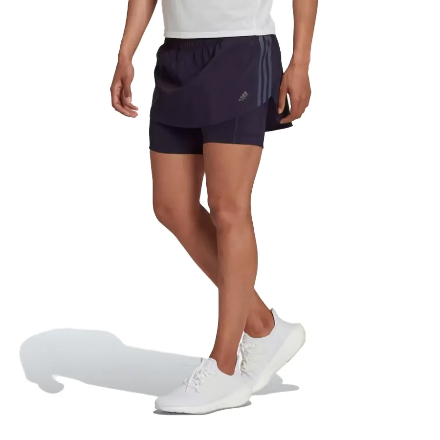 Imagen 0 de 5 de Pollera adidas Con Shorts Run Icons 3 Tiras-MARINO