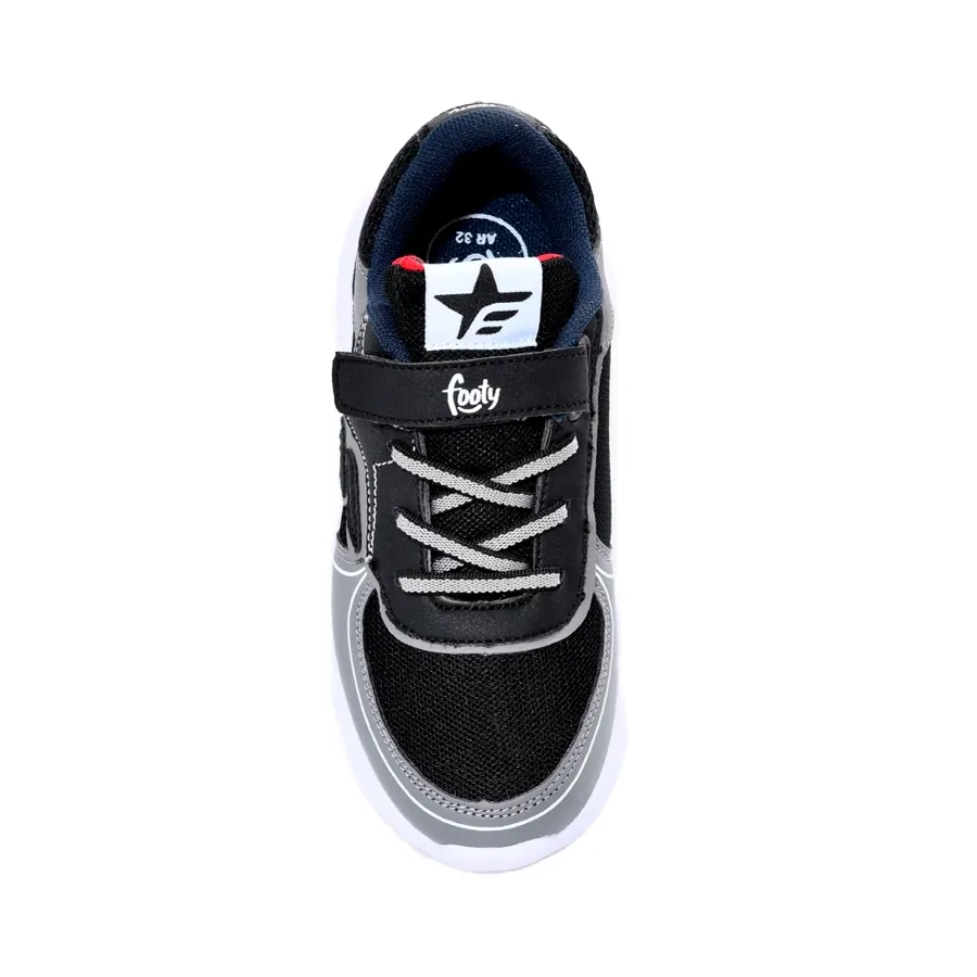 Imagen 3 de 4 de Zapatillas Footy Top-NEGRO/GRIS/ROJO