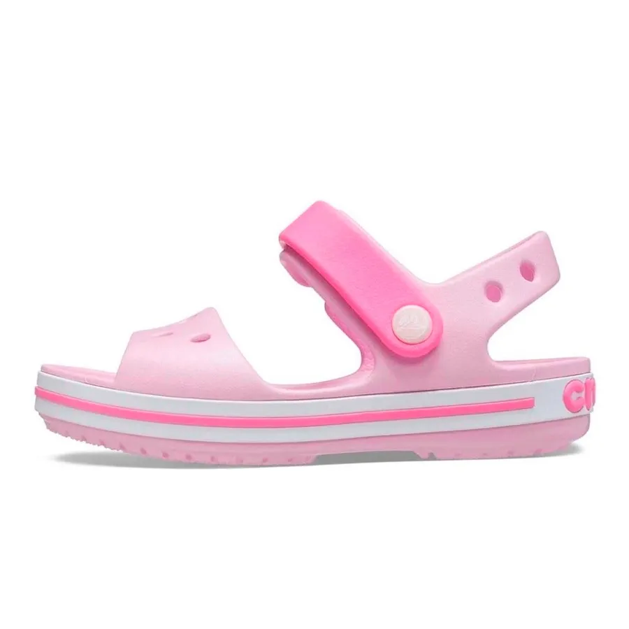 Imagen 1 de 5 de Sandalias Crocs Ojotas  Crocband Kids-ROSA/BLANCO
