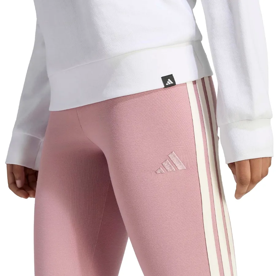 Imagen 3 de 5 de Calza adidas 3 Stripes-ROSA VIEJO/BLANCO