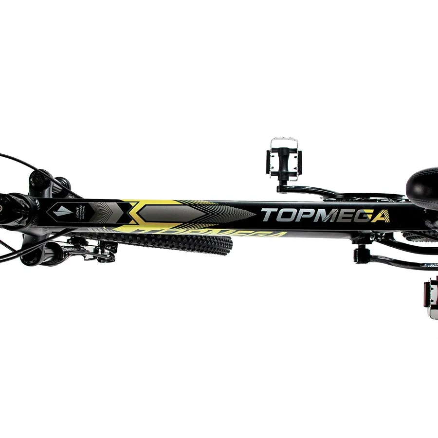 Imagen 4 de 5 de Bicicleta TopMega Mtb Regal R29 21V-NEGRO/AMARILLO