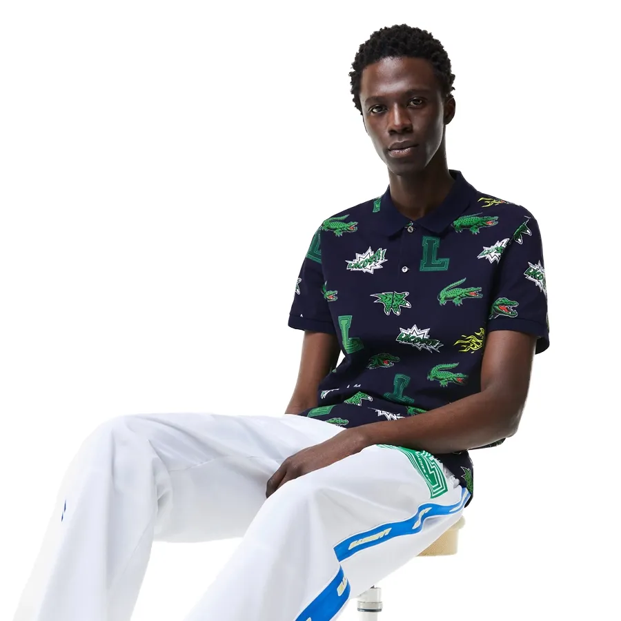 Imagen 1 de 4 de Remera Lacoste Holiday Con Estampado-MARINO/VERDE