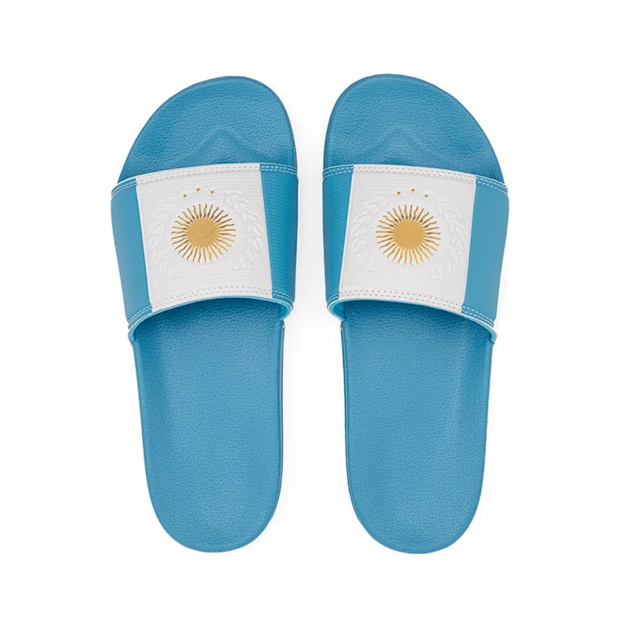 Imagen 0 de 4 de Ojotas Bagunza Argentina Retro Titular-CELESTE/BLANCO