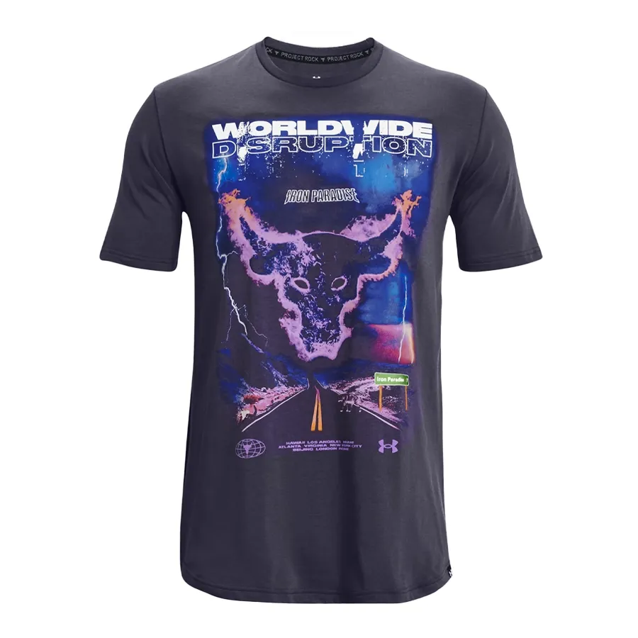 Imagen 0 de 5 de Remera Under Armour Project Rock Disruption-MARINO/VIOLETA
