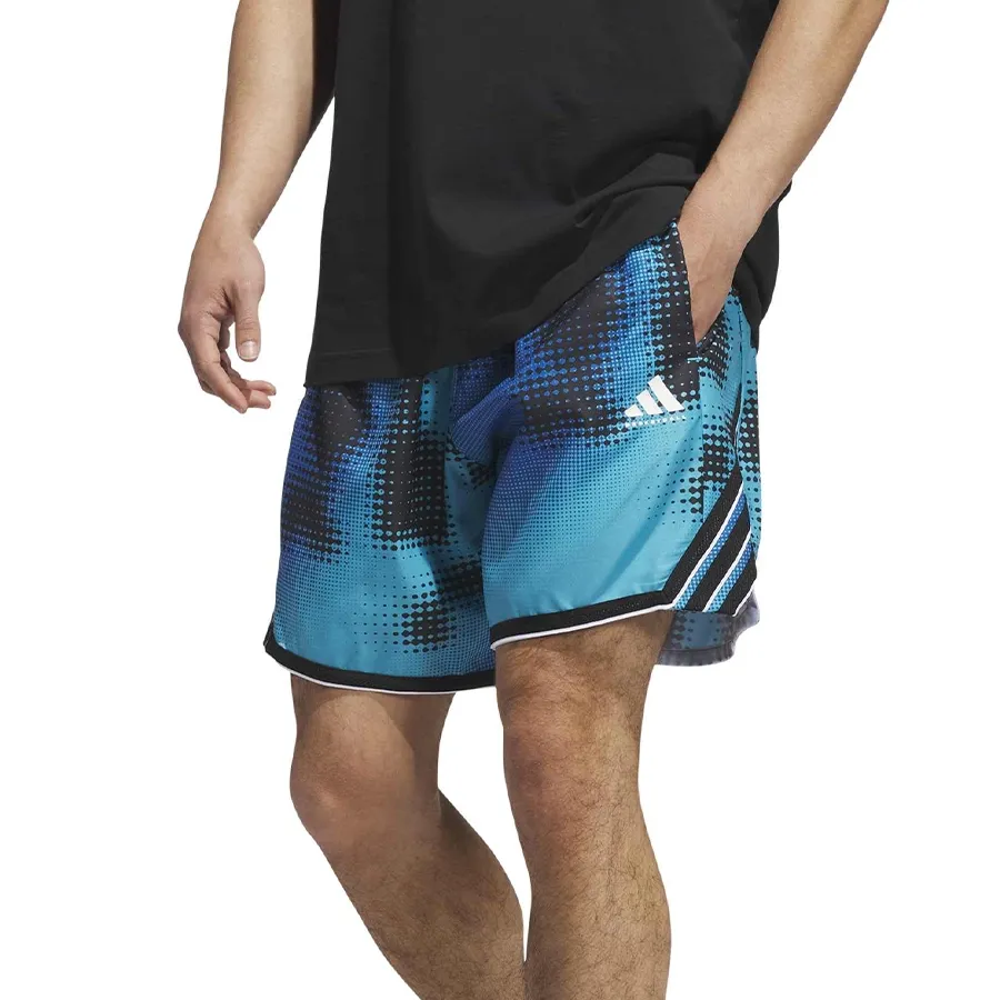 Imagen 0 de 5 de Shorts adidas CrazyLite Aop 3-TURQUESA/NEGRO