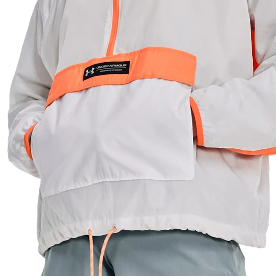 Imagen 5 de 9 de Buzo Under Armour Rush Wove Anorak-BLANCO/NARANJA