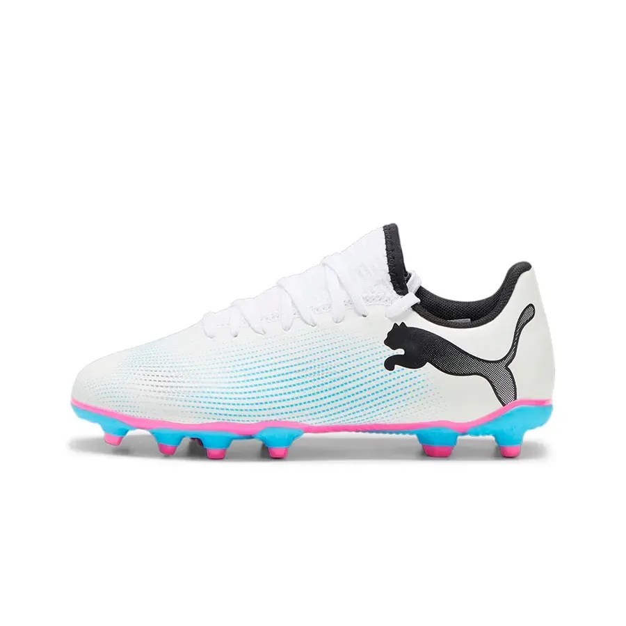 Imagen 1 de 5 de Botines Puma Future 7 Play Fg Ag Jr-BLANCO/NEGRO/CELESTE