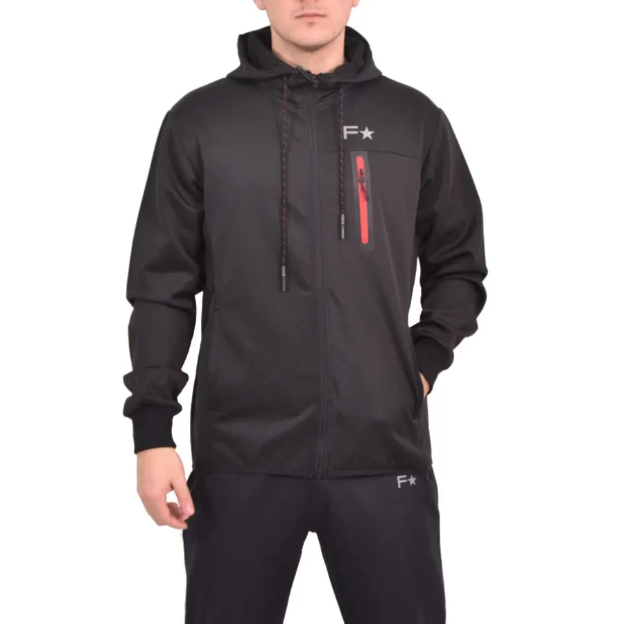 Imagen 1 de 2 de Campera Fiume Sport Tecnical C/Cierre-NEGRO/ROJO