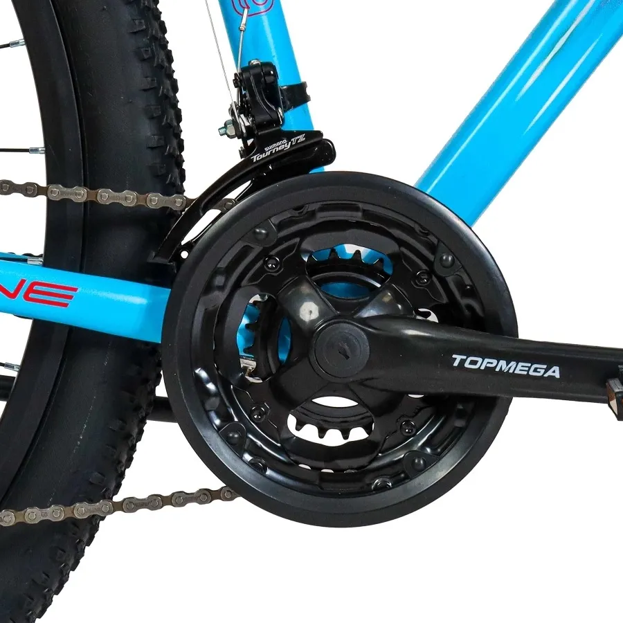 Imagen 6 de 8 de TopMega Mountain Bike Sunshine Aluminio R29 21vel-CELESTE/FUCSIA