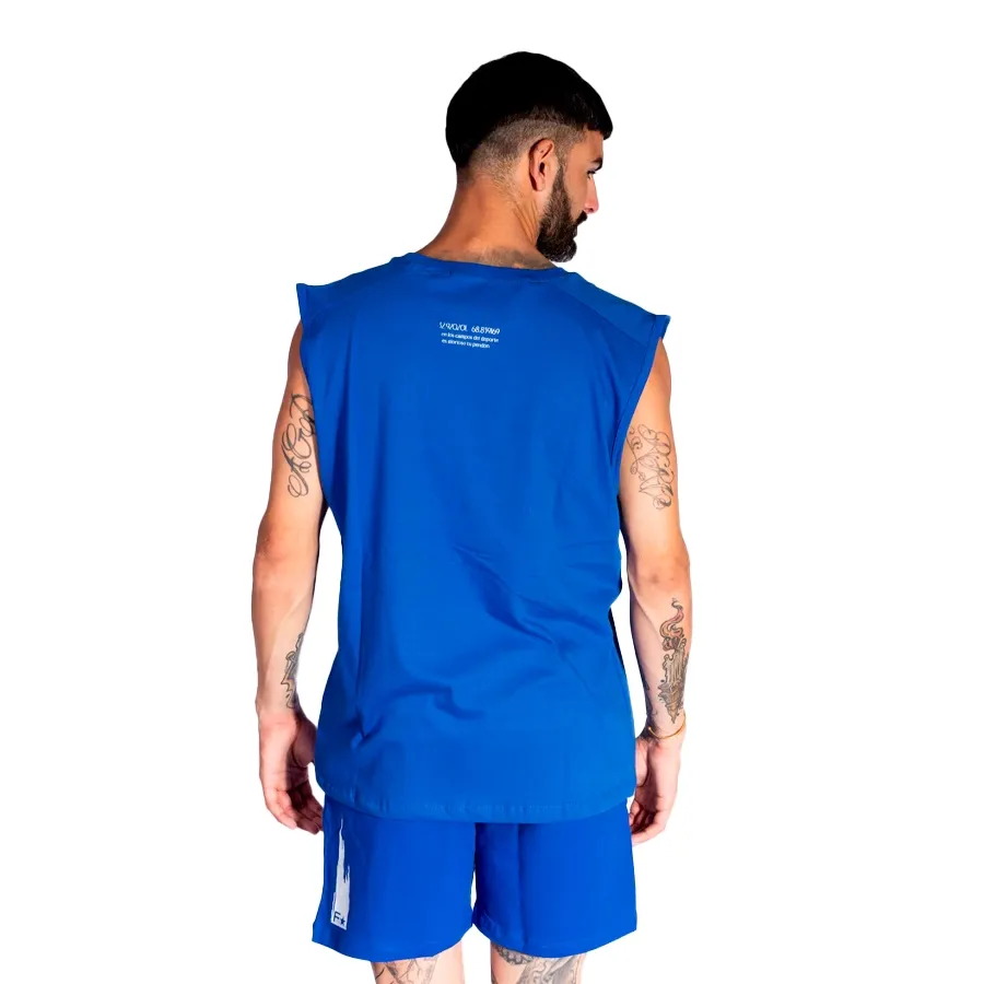 Imagen 1 de 2 de Musculosa Fiume Sport Remera  Salida 24 Godoy Cruz-AZUL/BLANCO