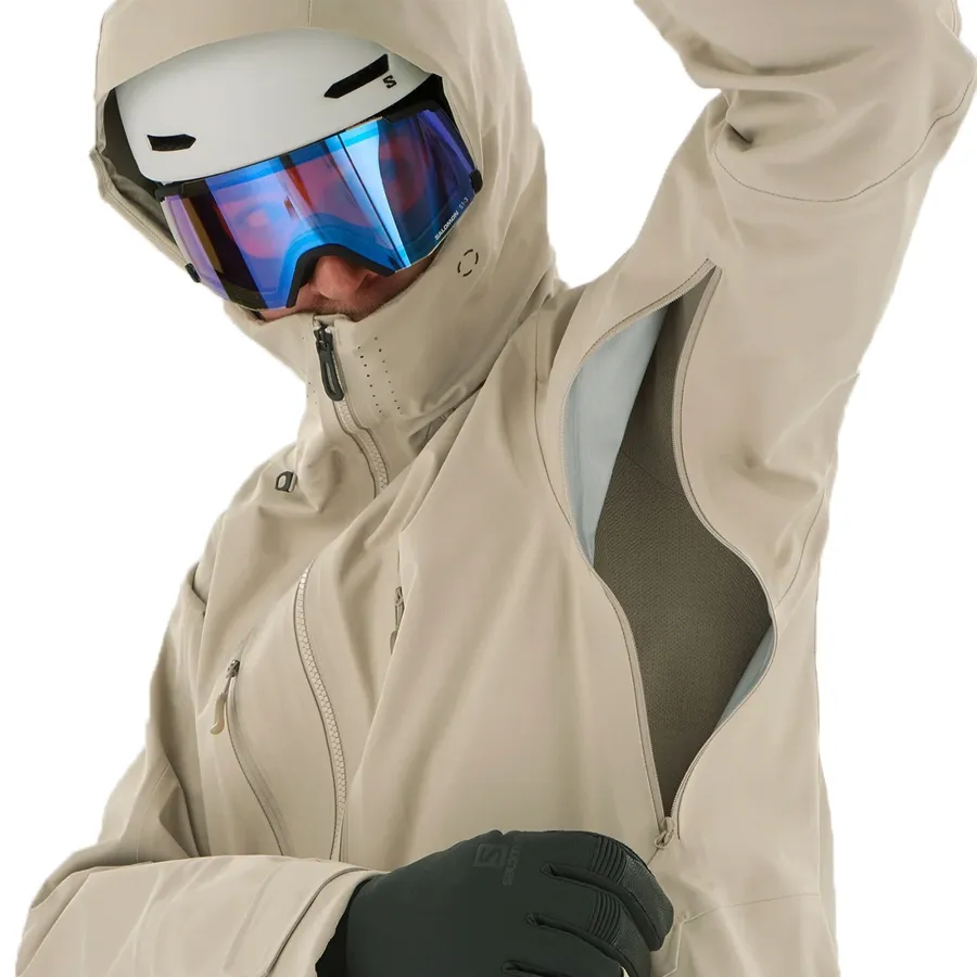 Imagen 5 de 6 de Campera Salomon Qst 3L Shell-BEIGE