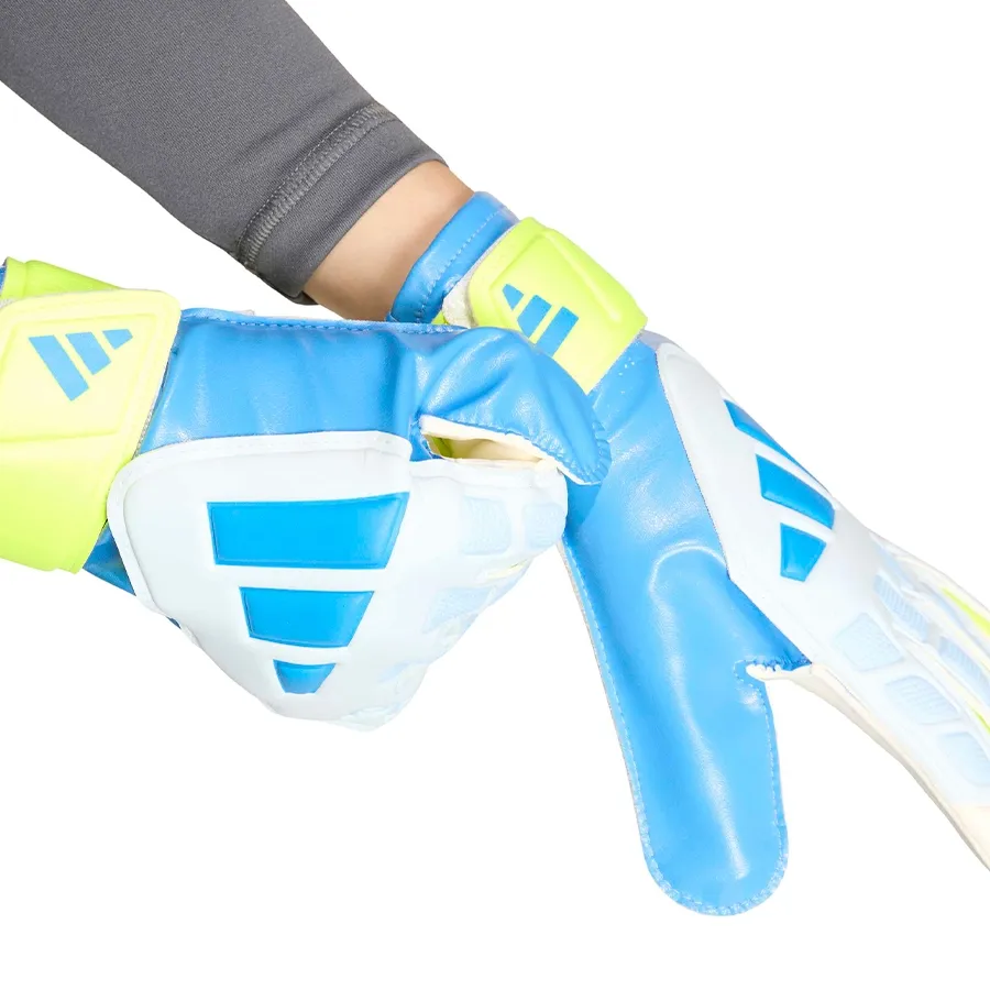 Imagen 4 de 6 de Guantes adidas de Arquero  Predator-BLANCO/AZUL/AMARILLO FLUOR