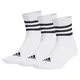 medias-adidas-3-stripes-cushioned-sportswear-BLANCO/NEGRO