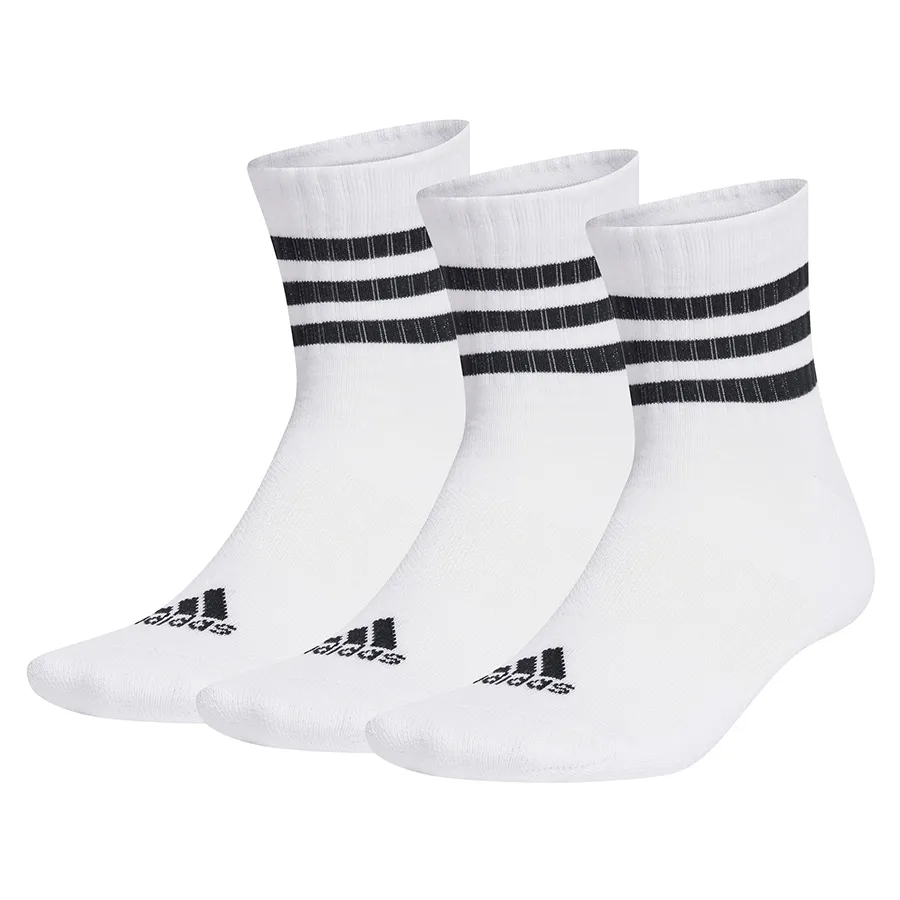 Imagen 0 de 3 de Medias adidas 3-Stripes Cushioned Sportswear-BLANCO/NEGRO