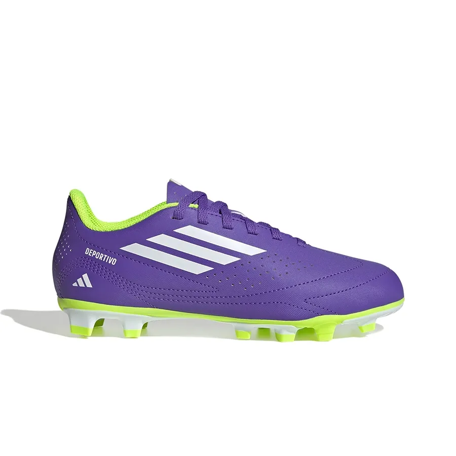 Imagen 0 de 7 de Botines adidas Deportivo III Fg J-MORADO/AMARILLO FLUOR
