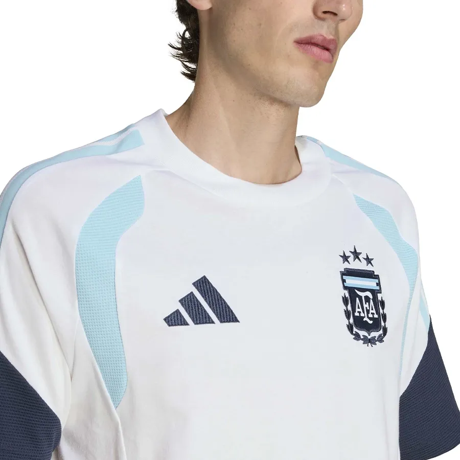 Imagen 3 de 4 de Remera adidas de entrenamiento tiro selección argentina 26-BLANCO/AZUL