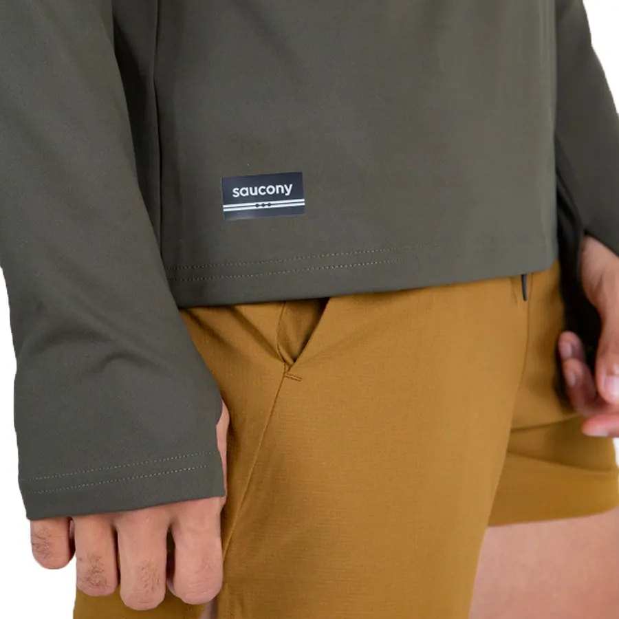 Imagen 2 de 4 de Buzo Saucony Zip Solstice 1/4-OLIVA